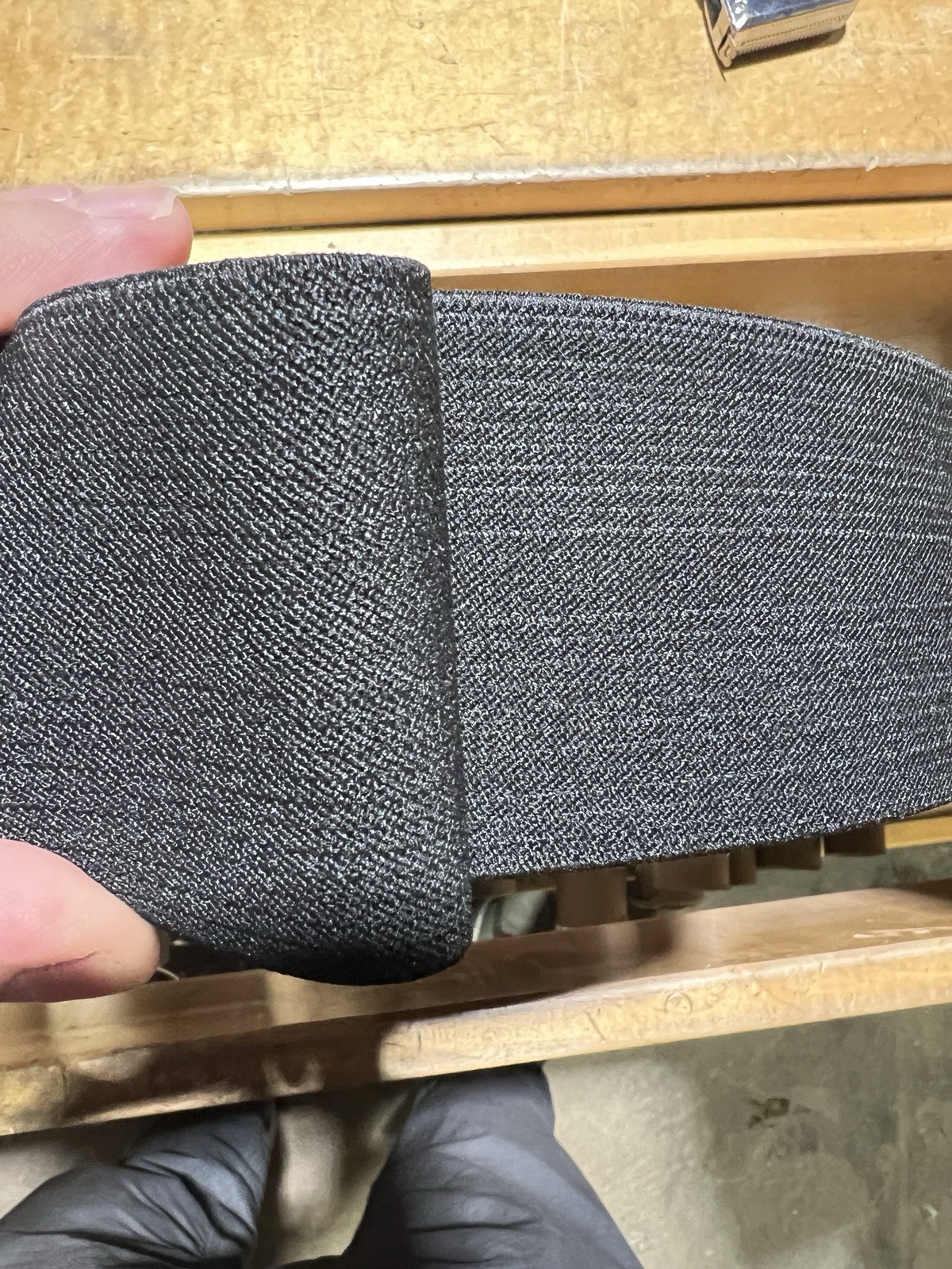 3 pulgadas de ancho grado militar HD elástico por yarda - negro - Imagen 1 de 4