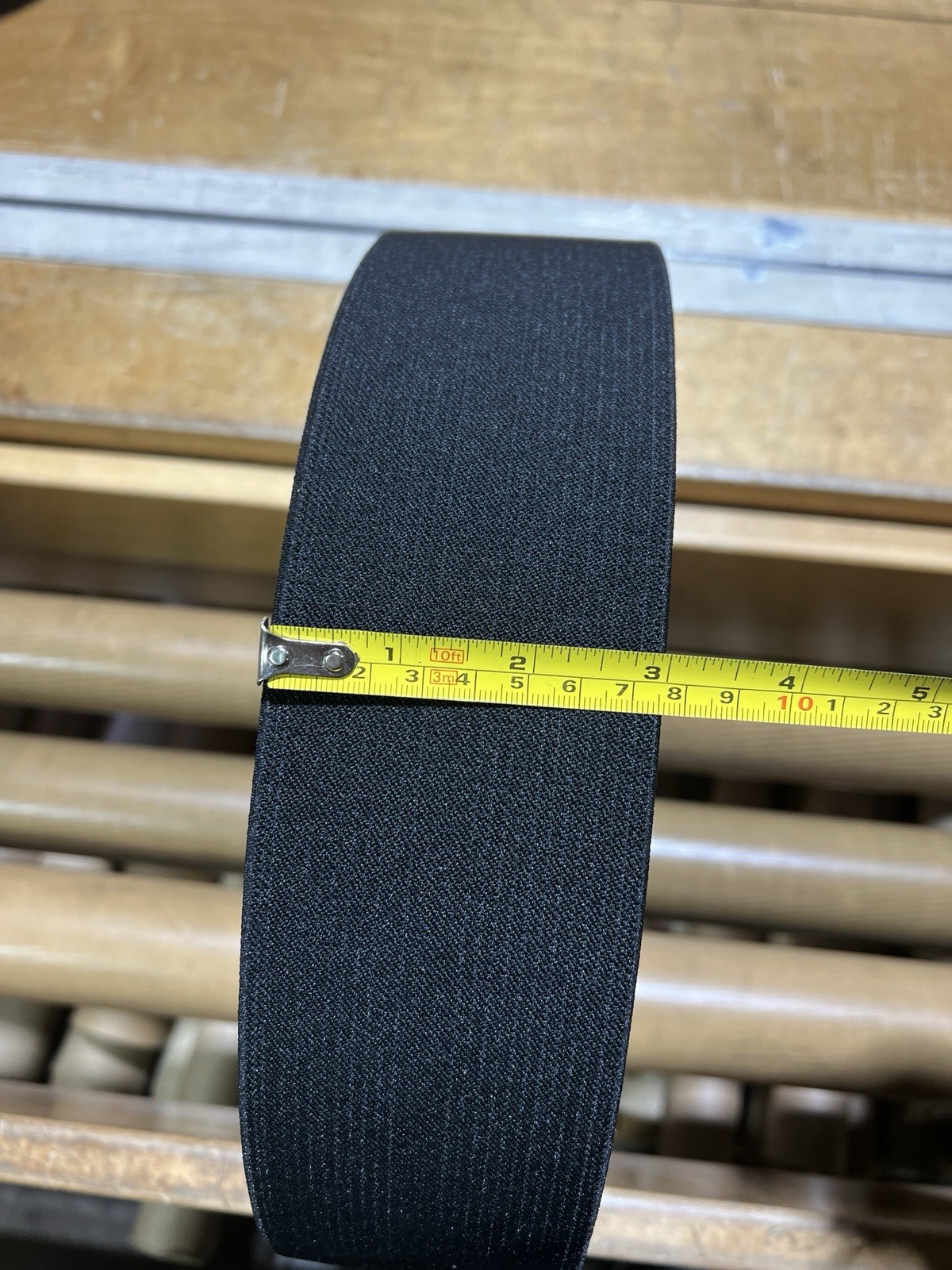 3 pulgadas de ancho grado militar HD elástico por yarda - negro - Imagen 2 de 4