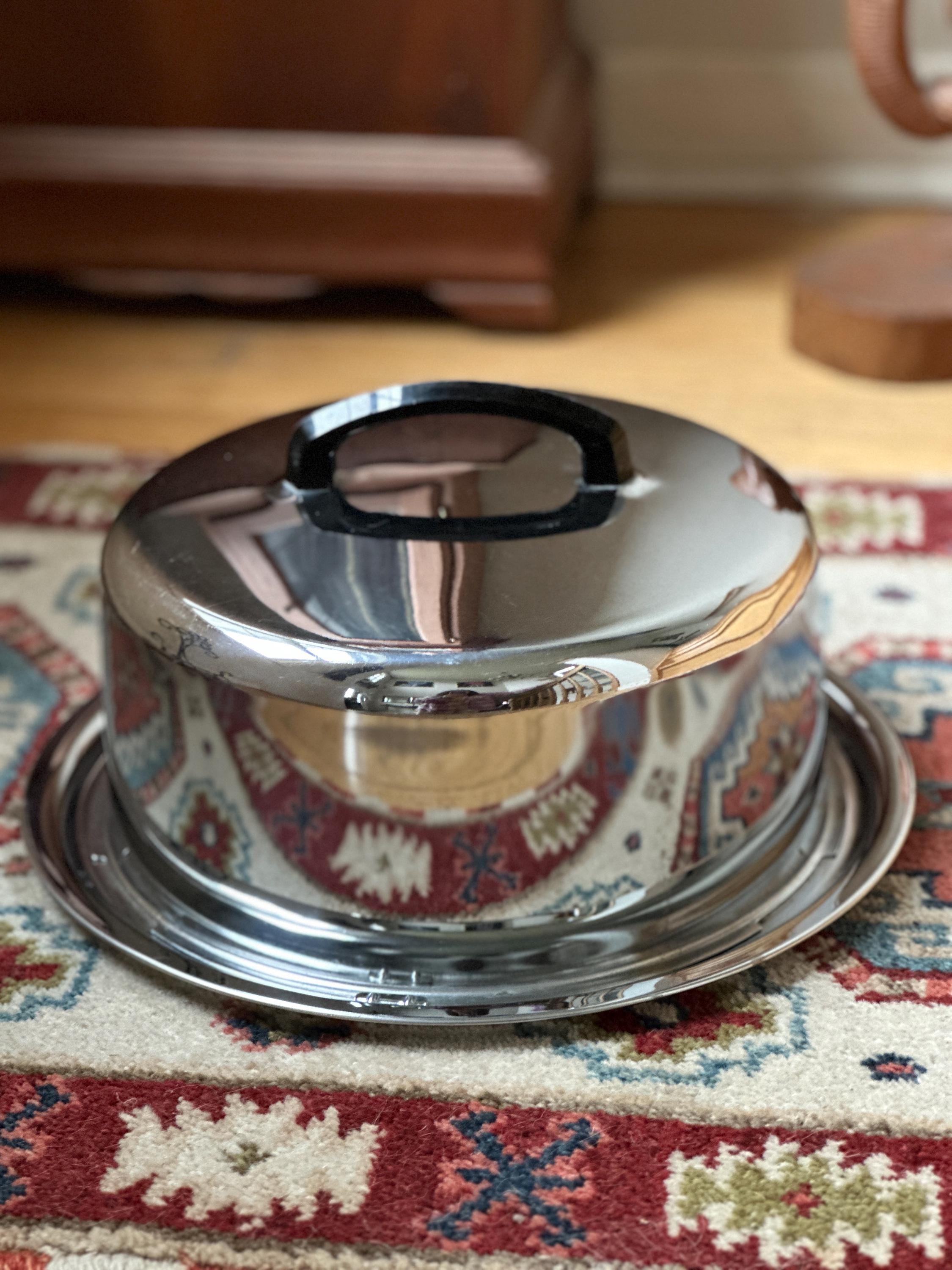 Vintage Everedy Chrome Cake Carrier, Bakelite Handle, 1950s Retro Kitchen