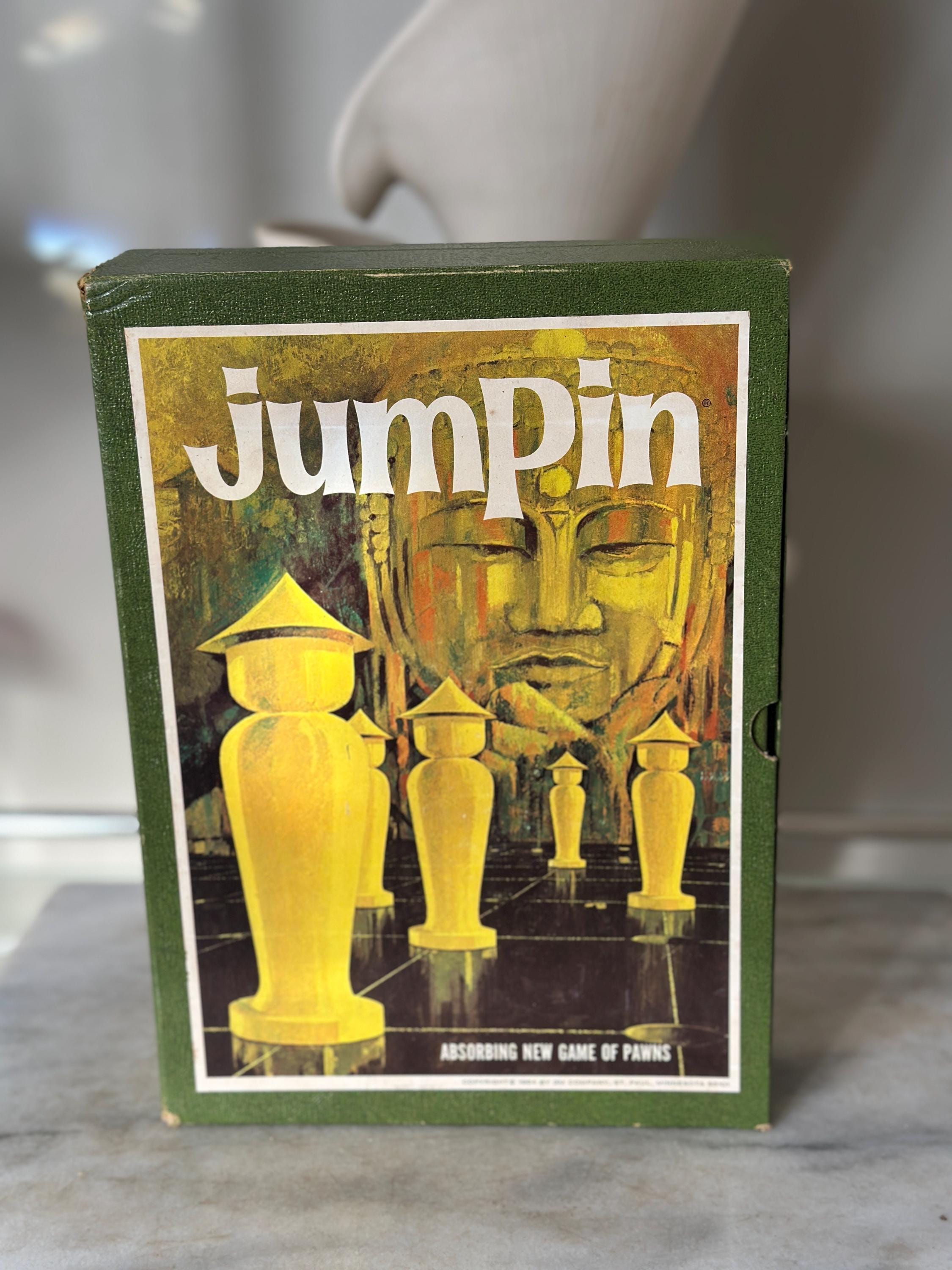 Vintage 1964 3M Bookshelf Series “Jumpin” Board Game | Complete Strategy Game with Metal Gold & Silver Pawns | Mid-Century Family Game