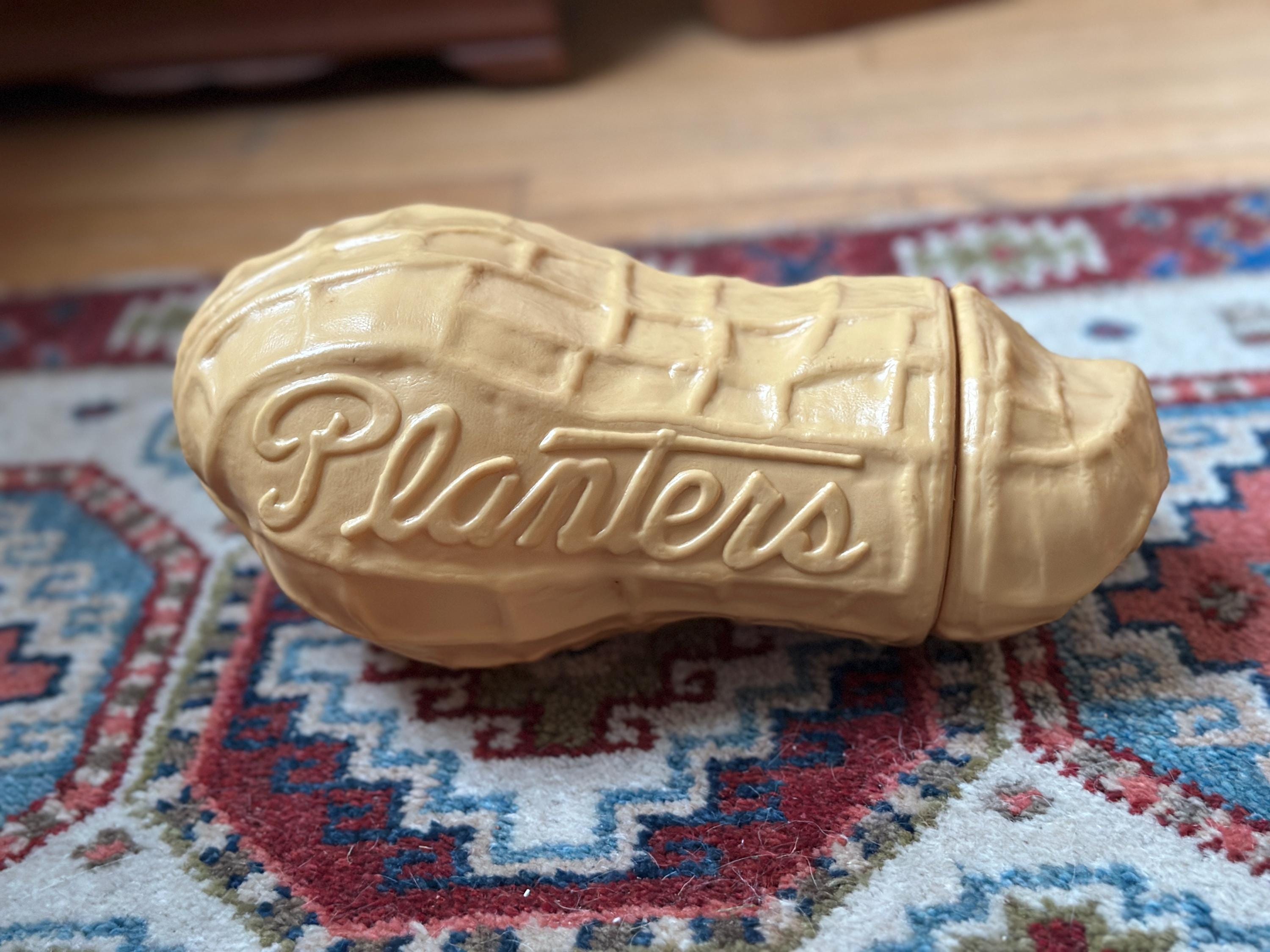 Vintage Planters Peanut Plastic Storage Container | Mr. Peanut Advertising Collectible | Retro Kitchen Canister | Planters Peanuts Memorabil